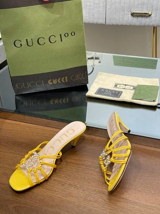 Gucci Women Slide Sandal With Crystals