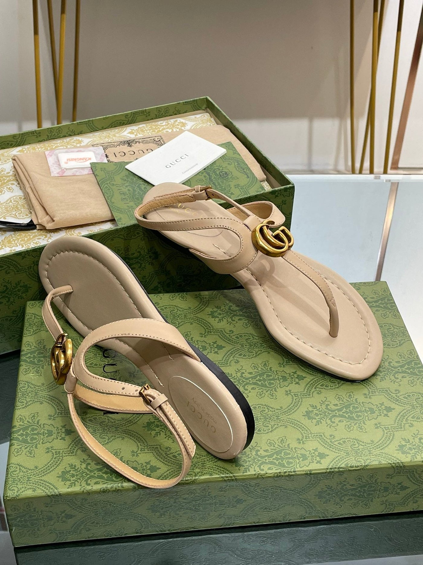 Gucci  Double G Thong Sandal
