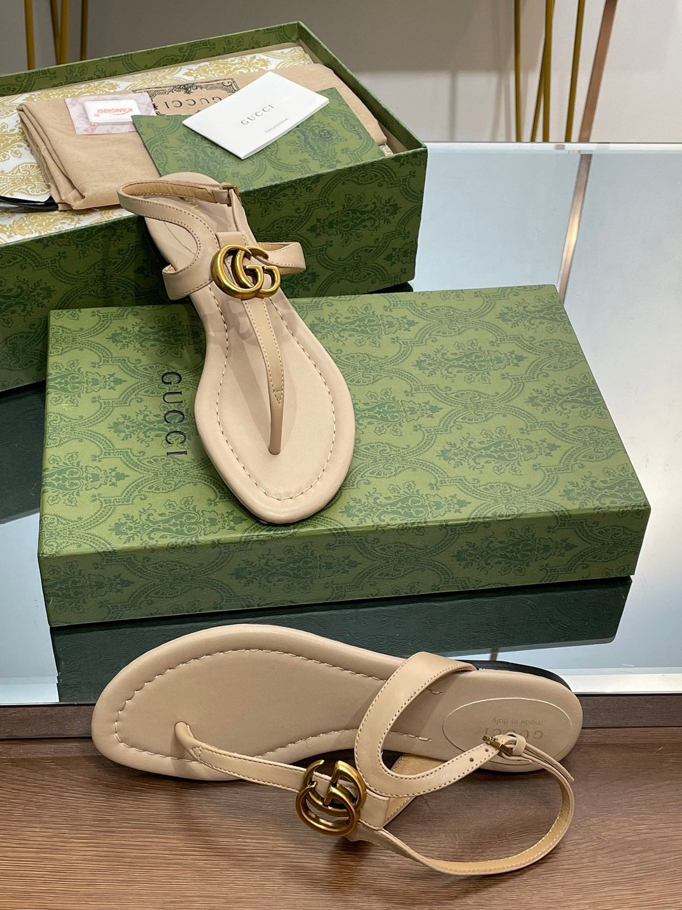 Gucci  Double G Thong Sandal