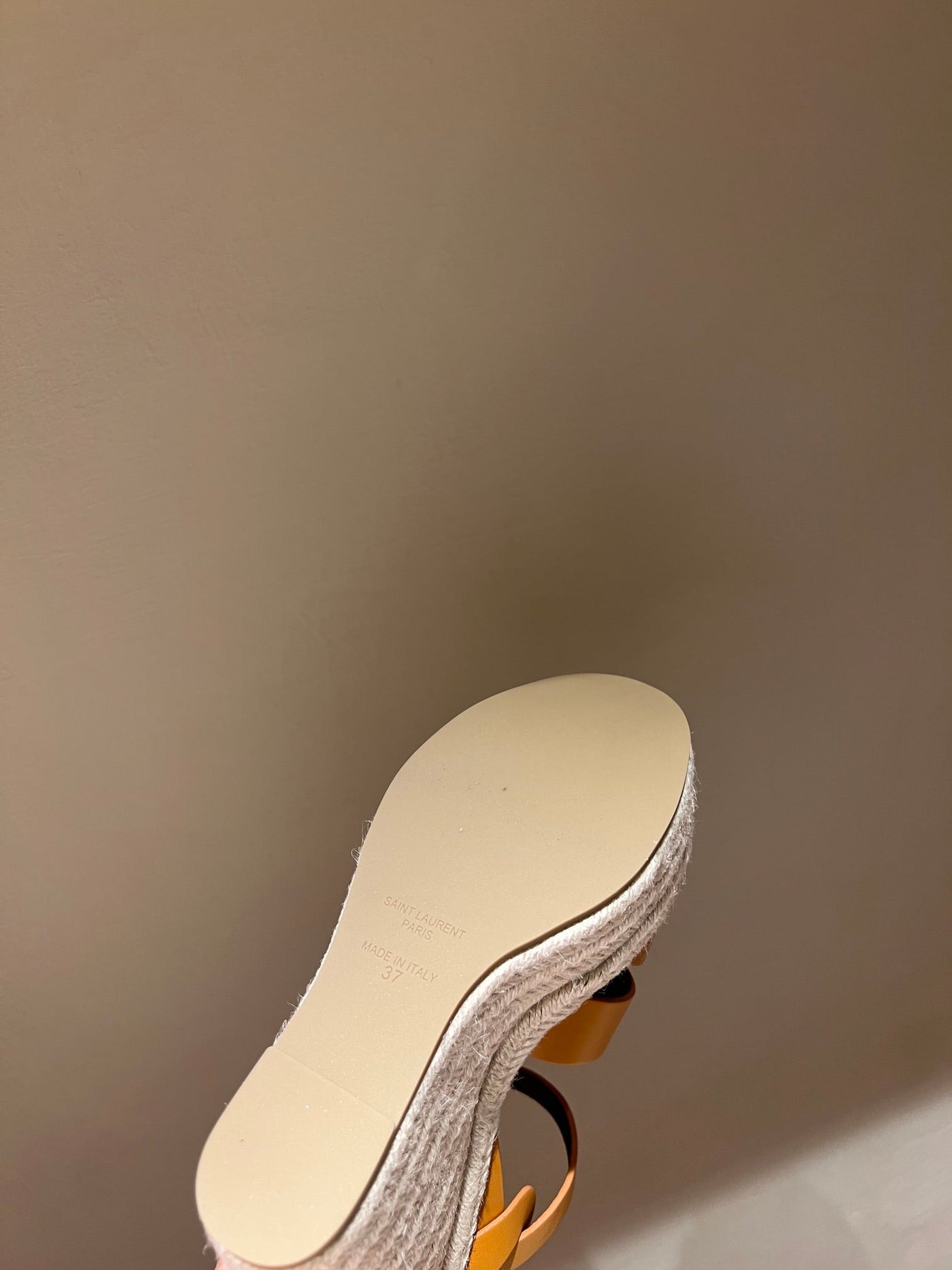 YSL TRIBUTE ESPADRILLES WEDGE IN SMOOTH LEATHER