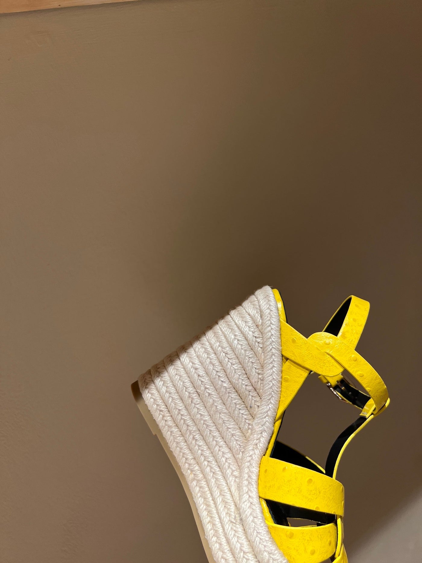 YSL TRIBUTE ESPADRILLES WEDGE IN SMOOTH LEATHER