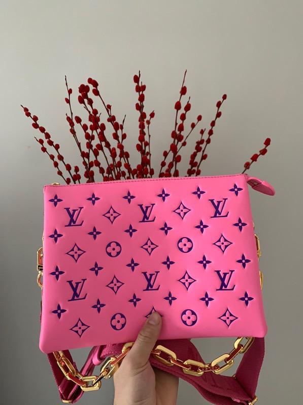 Louis Vuitton Lambskin Embossed Coussin Bag