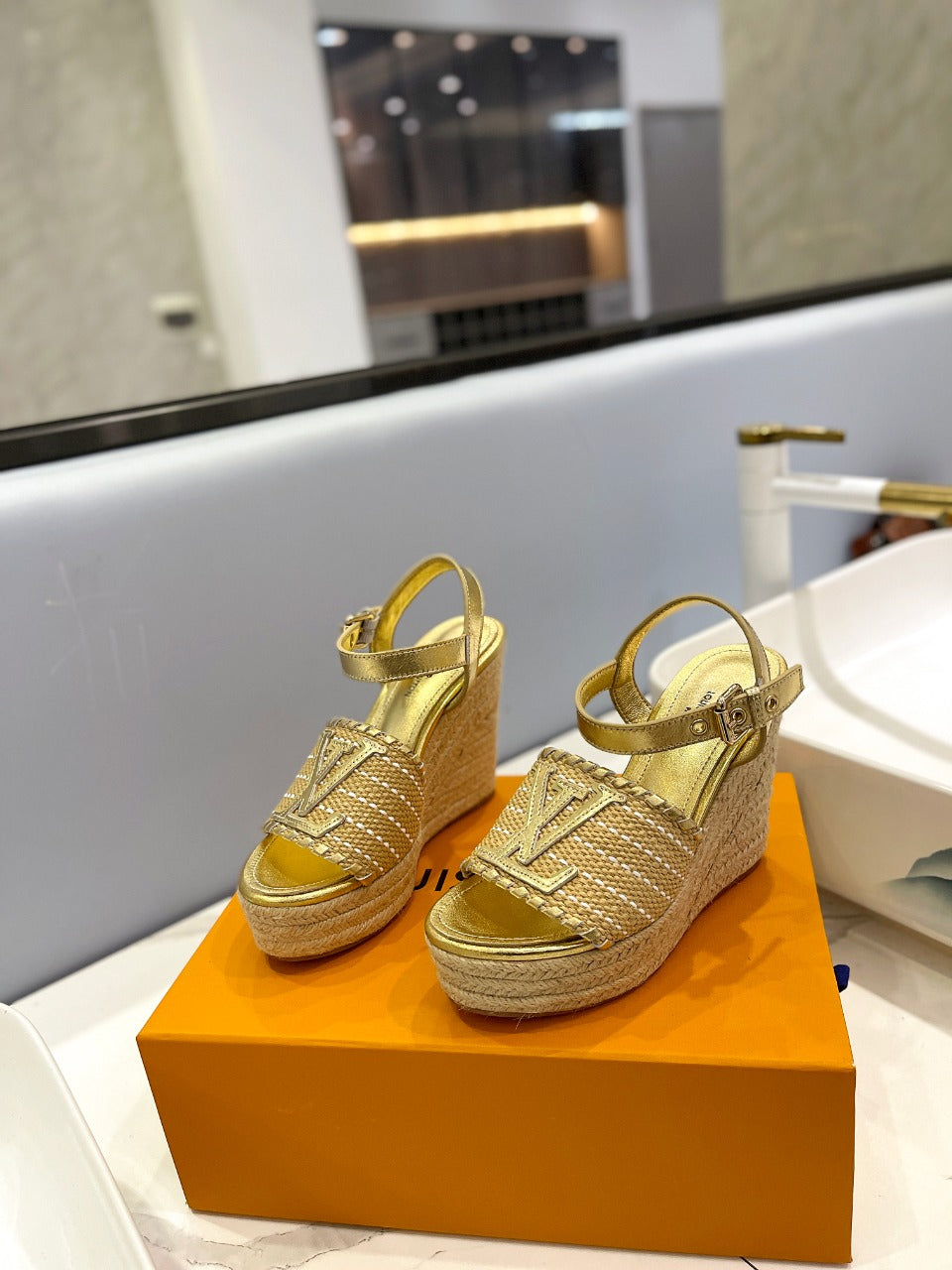 Louis Vuitton Starboard Wedge Sandals