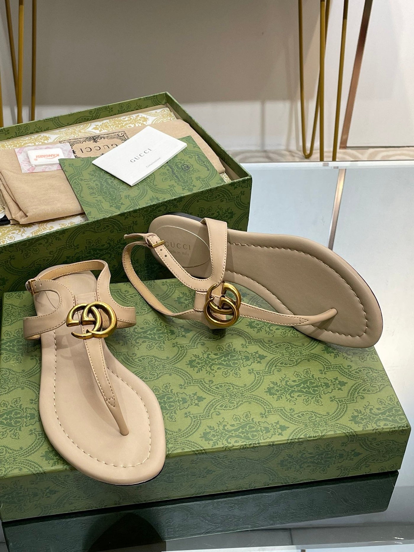 Gucci  Double G Thong Sandal