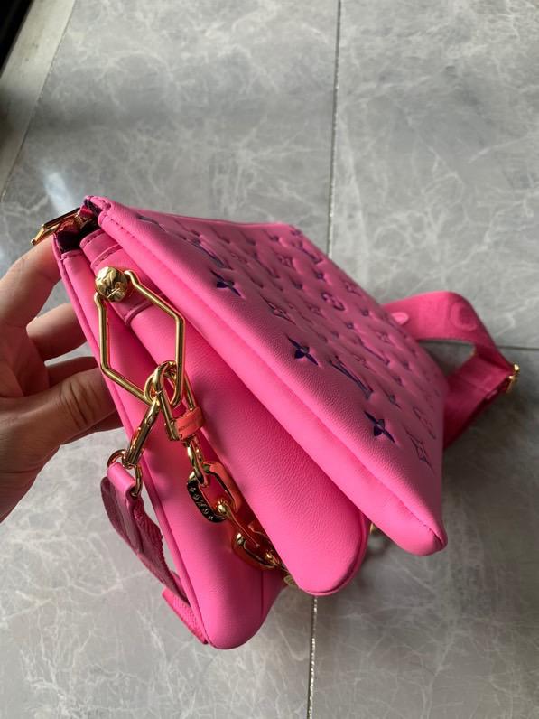 Louis Vuitton Lambskin Embossed Coussin Bag