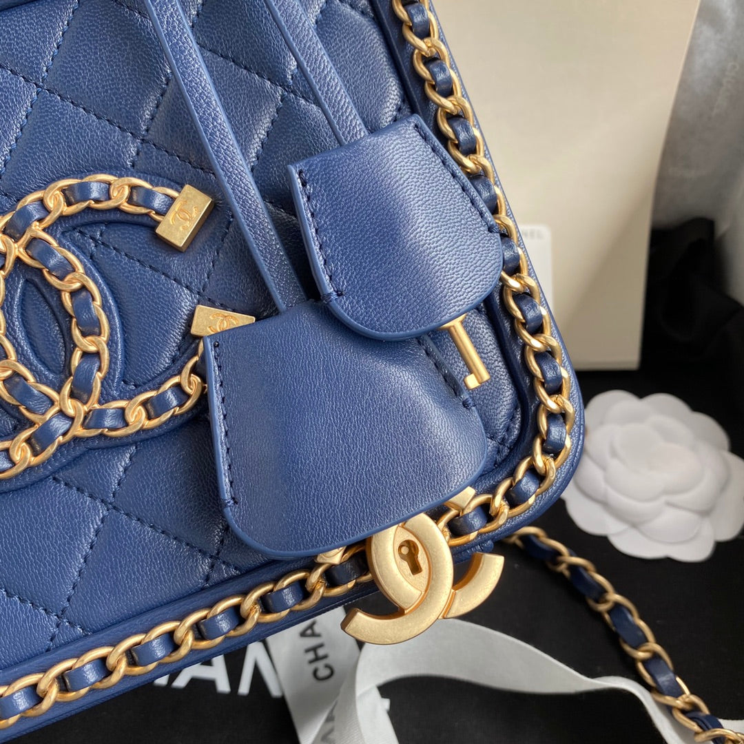 Chanel Caivar Filigree Vanity  Bag