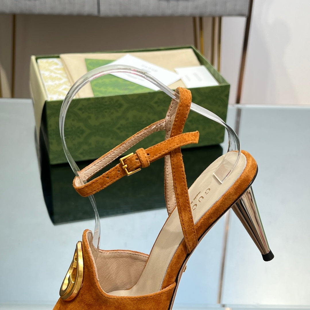 Gucci Blonde Heeled Sandal