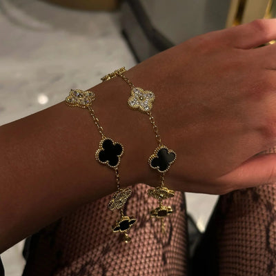 KYLA CLOVER BRACELET - BLACK